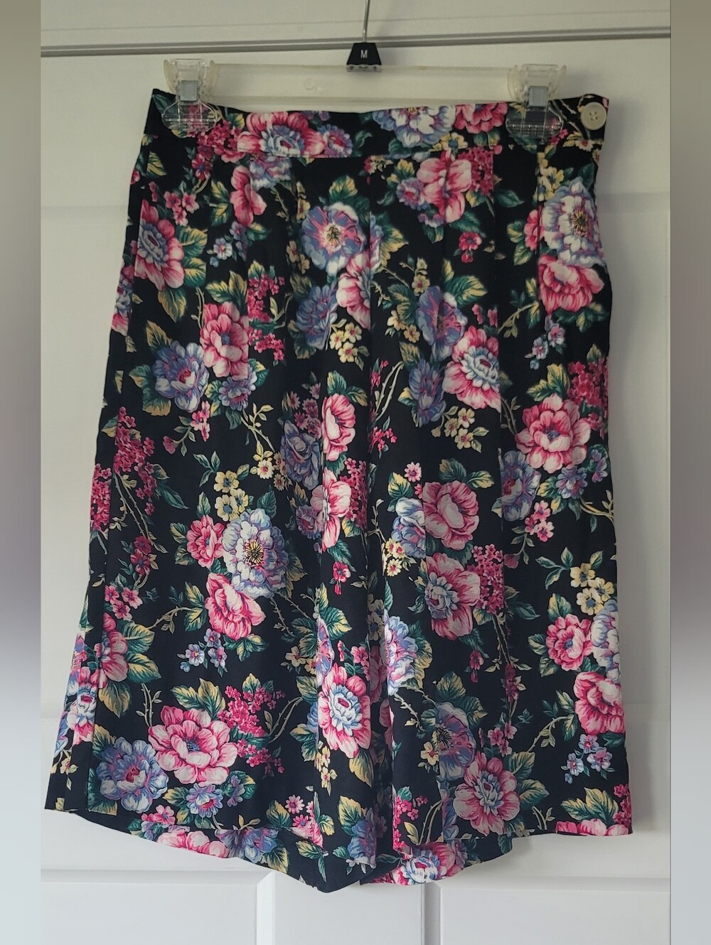 Vintage Lucia Floral Wide-Leg Bermuda Shorts